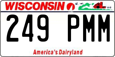 WI license plate 249PMM