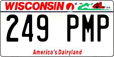 WI license plate 249PMP