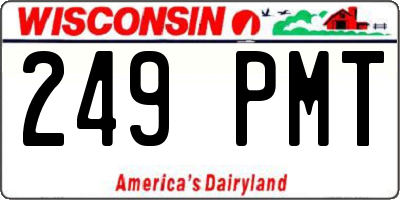 WI license plate 249PMT