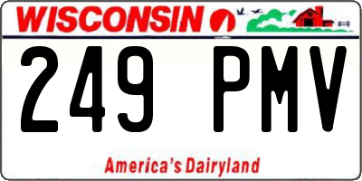 WI license plate 249PMV