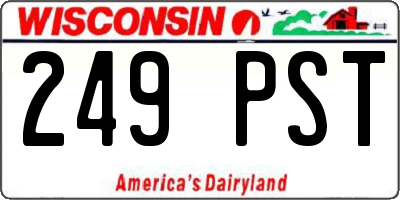 WI license plate 249PST