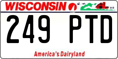 WI license plate 249PTD