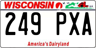 WI license plate 249PXA