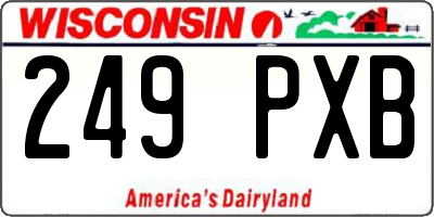 WI license plate 249PXB