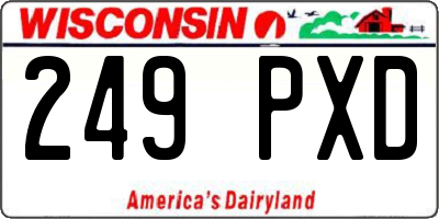 WI license plate 249PXD