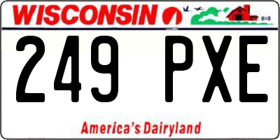 WI license plate 249PXE