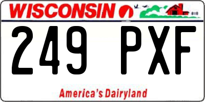 WI license plate 249PXF