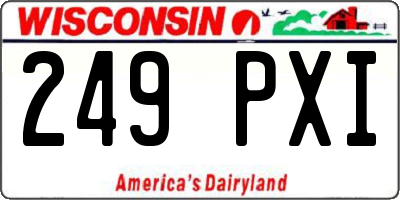 WI license plate 249PXI