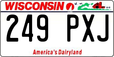 WI license plate 249PXJ