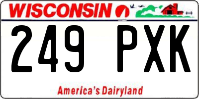 WI license plate 249PXK