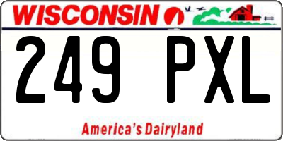 WI license plate 249PXL