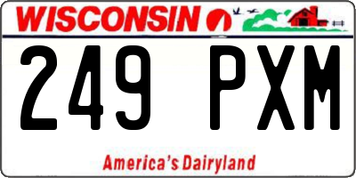 WI license plate 249PXM