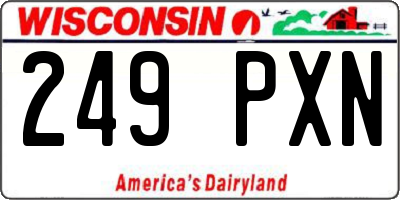 WI license plate 249PXN