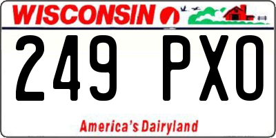 WI license plate 249PXO