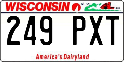 WI license plate 249PXT