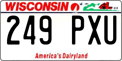 WI license plate 249PXU