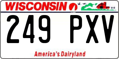 WI license plate 249PXV
