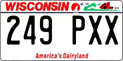 WI license plate 249PXX