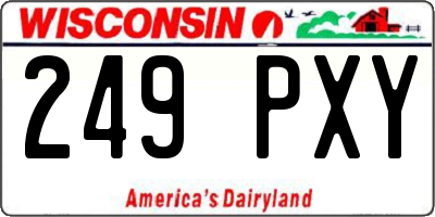 WI license plate 249PXY