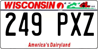 WI license plate 249PXZ