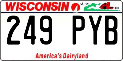 WI license plate 249PYB