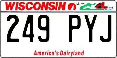 WI license plate 249PYJ