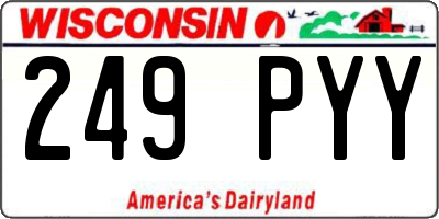 WI license plate 249PYY