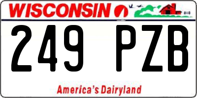 WI license plate 249PZB