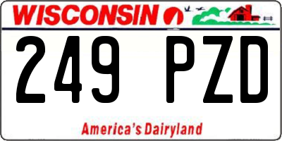 WI license plate 249PZD