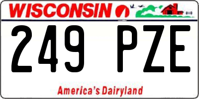 WI license plate 249PZE