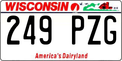 WI license plate 249PZG
