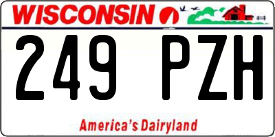 WI license plate 249PZH