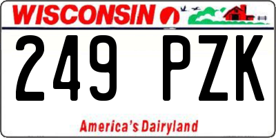 WI license plate 249PZK