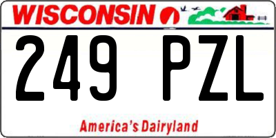 WI license plate 249PZL