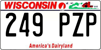 WI license plate 249PZP
