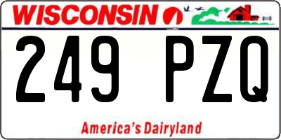 WI license plate 249PZQ