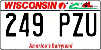 WI license plate 249PZU