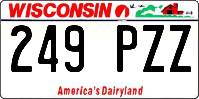 WI license plate 249PZZ