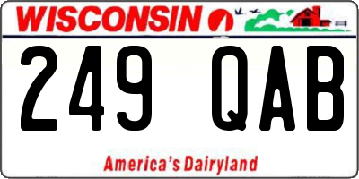 WI license plate 249QAB