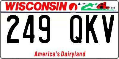 WI license plate 249QKV