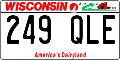 WI license plate 249QLE