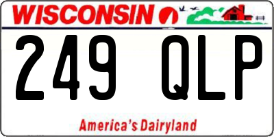 WI license plate 249QLP