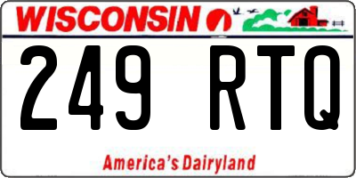 WI license plate 249RTQ