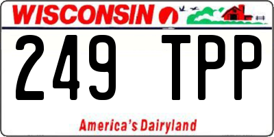 WI license plate 249TPP