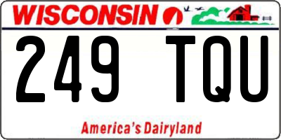 WI license plate 249TQU