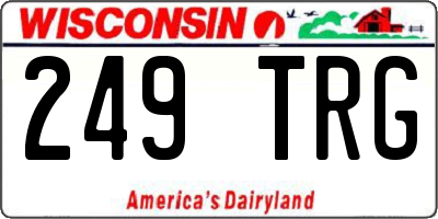 WI license plate 249TRG