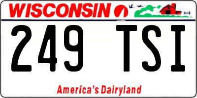 WI license plate 249TSI