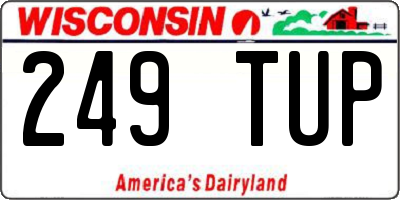 WI license plate 249TUP