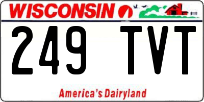 WI license plate 249TVT