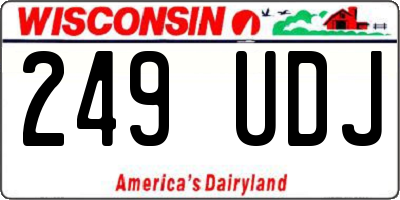 WI license plate 249UDJ